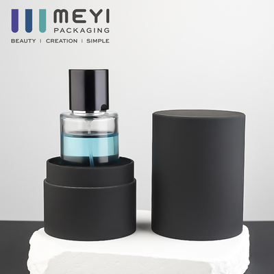 Hediye Kutusu ile Manyetik Kapaklı 50 Ml Boş Silindir Şeffaf Parfüm Şişesi Cam