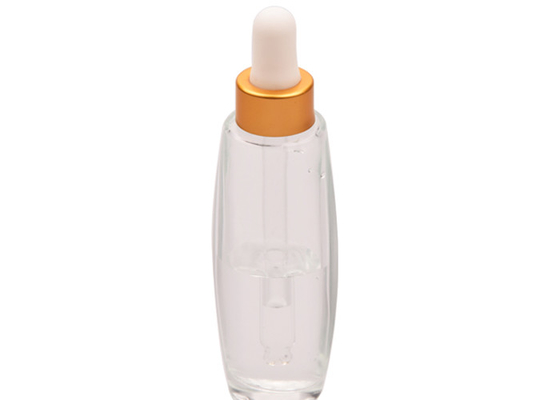 18/400 30ml 1 Oz Şeffaf Cam Damlalıklı Şişeler Konteynerler Silikon Kılıf